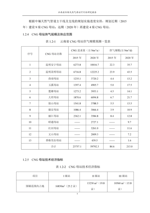 昆明城市燃气规划设计院云南省压缩天然气母站可行性研究报告.docx