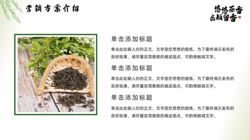 茶文化，茶叶新品推广通用PPT模板