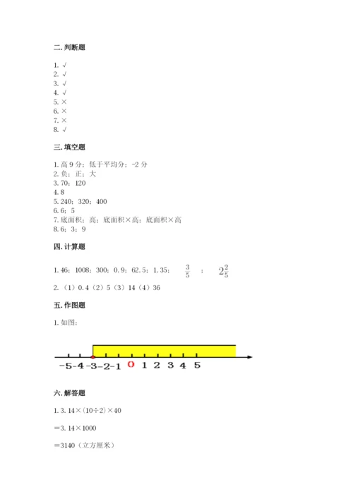 冀教版小学六年级下册数学期末检测试题精品【完整版】.docx