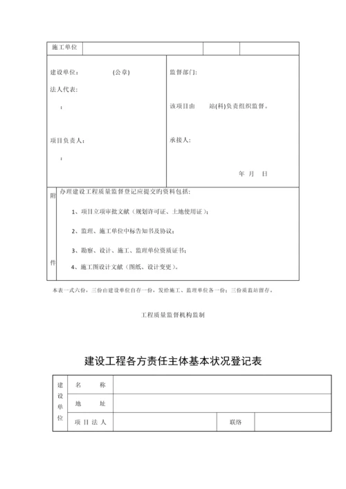 市政工程安全监督备案表格.docx