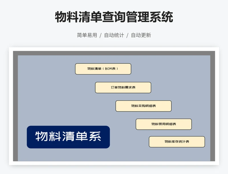 物料清单查询管理系统