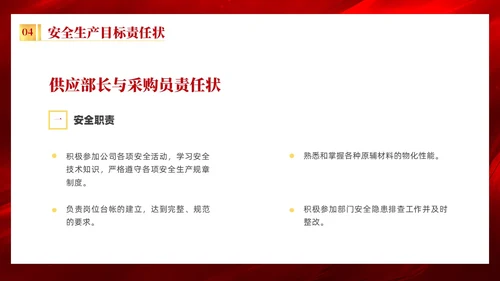 红色质感烫金简约风企业安全生产目标责任状培训内容PPT