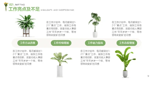 春天的花束简洁干净的通用汇报PPT模板