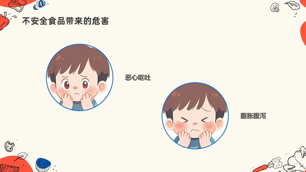 卡通幼儿园食品安全主题班会PPT课件全国食品安全法宣传周