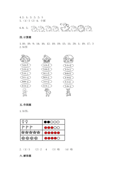 北师大版一年级上册数学期中测试卷含完整答案【考点梳理】.docx