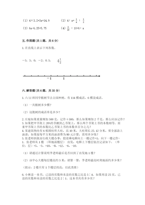 北京版小学六年级下册数学期末综合素养测试卷附参考答案【典型题】.docx