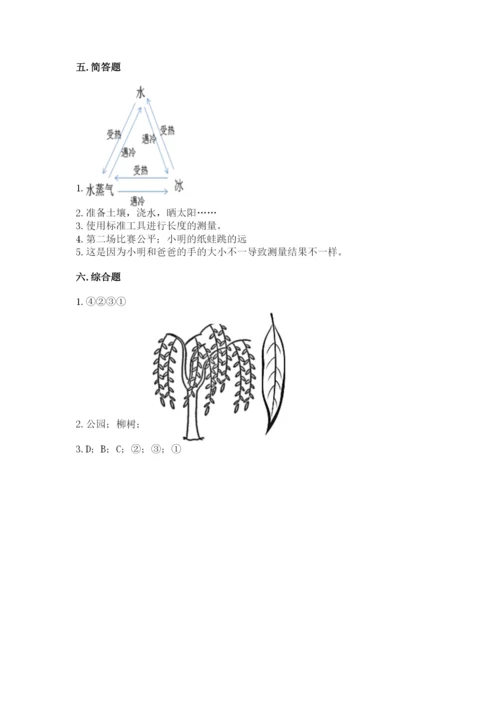 教科版一年级上册科学期末测试卷带答案.docx