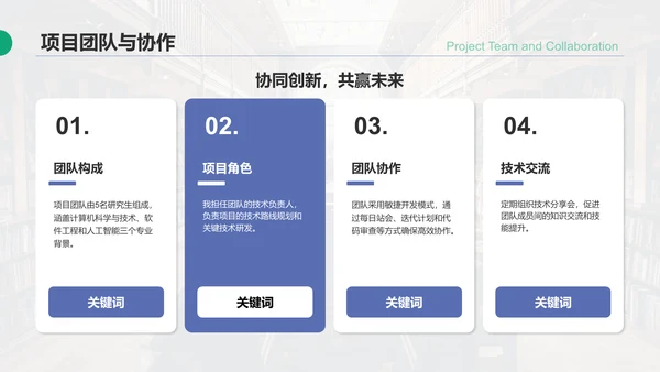 蓝色商务风研究生个人简历学术亮点展示PPT模板