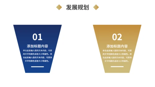 商务风商业计划书蓝金色通用PPT模板