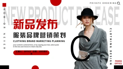 时尚模特女装新品发布会服装品牌策划通用PPT模板