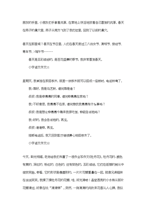 小学语文作文
