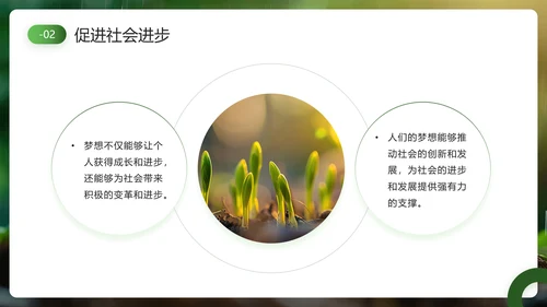 发芽生长，努力成长主题班会PPT模板