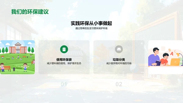 环保知识教学PPT模板