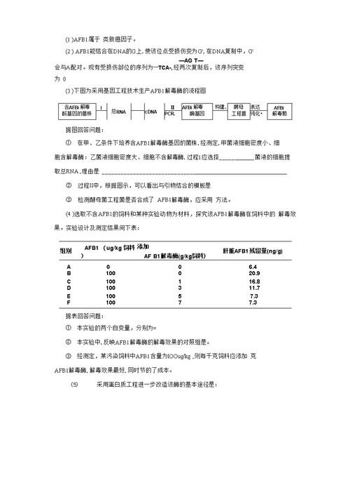 高三生物遗传题型专题练习