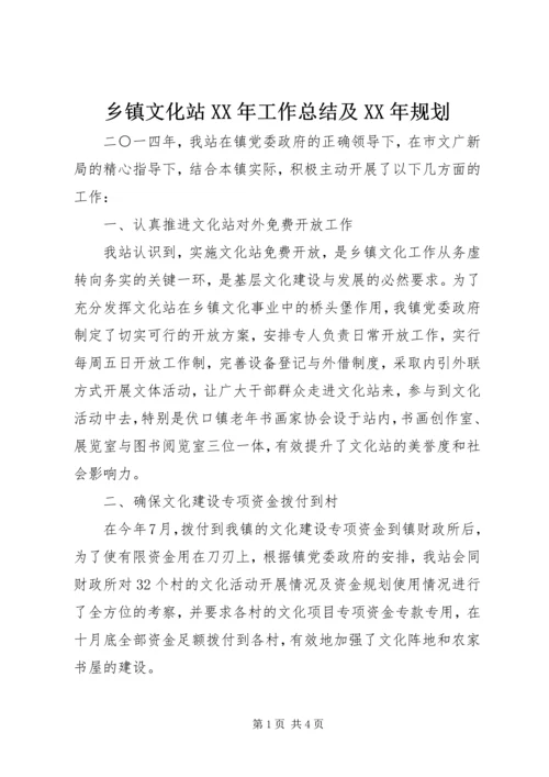 乡镇文化站某年工作总结及某年规划.docx