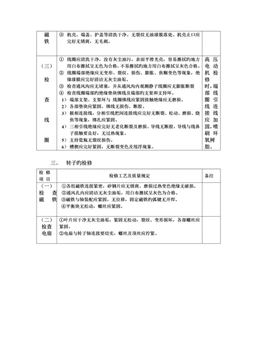 电机检修标准工艺.docx