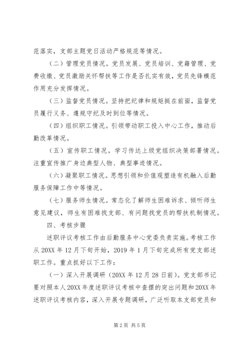 201X年度党支部书记抓党建工作述职评议考核工作方案.docx