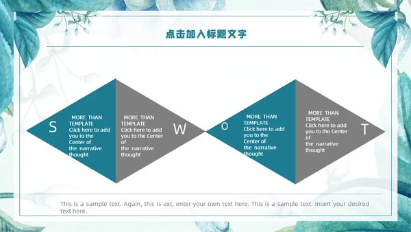 蓝色唯美文艺商务工作汇报通用PPT模板