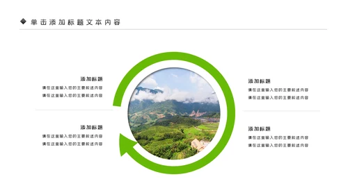 清新新农村建设旅行日记乡村旅游PPT模板
