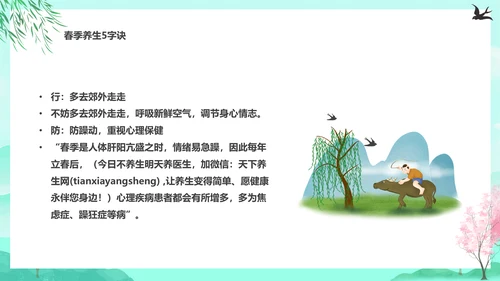 诗意的春天，春分养生知识通用PPT模板