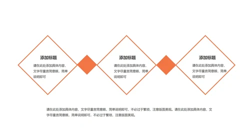 橙色简约风几何商务总结PPT模板