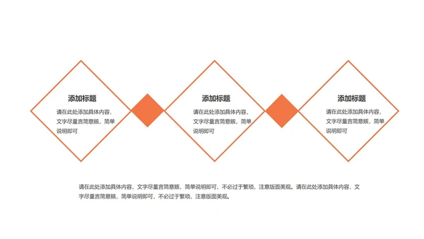 橙色简约风几何商务总结PPT模板