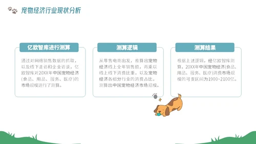 插画风宠物经济行业前景分析报告PPT