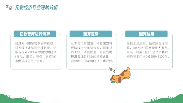 插画风宠物经济行业前景分析报告PPT