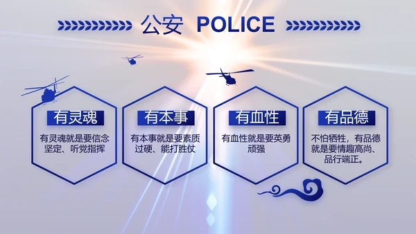 大气公安警察年终工作总结新年PPT