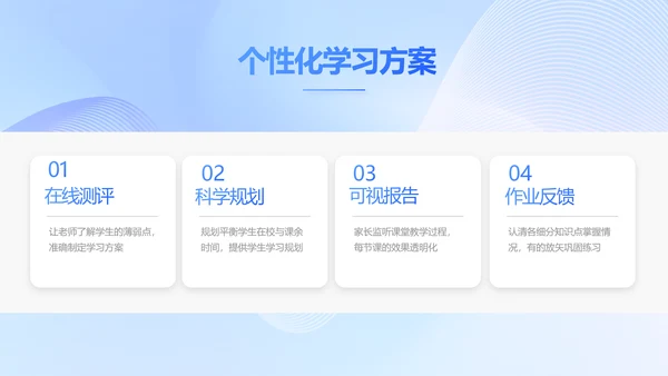 蓝色大气信息化教学设计动态PPT模板