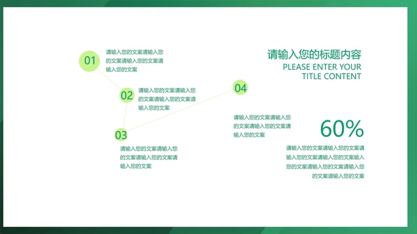 简约绿色项目总结汇报PPT模板