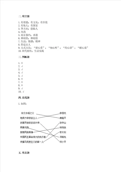 部编版五年级下册道德与法治 期末测试卷附完整答案精选题