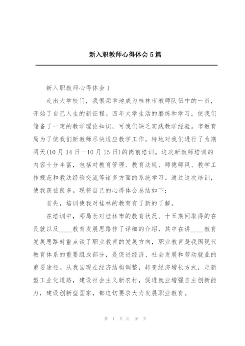 新入职教师心得体会5篇.docx