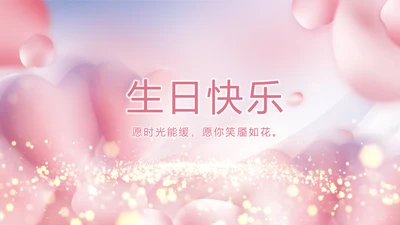 生日快乐生日派对纪念册电子相册PPT