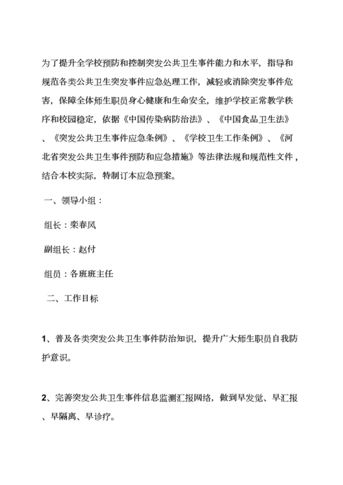 学校作文之学校卫生防疫应急专项预案.docx