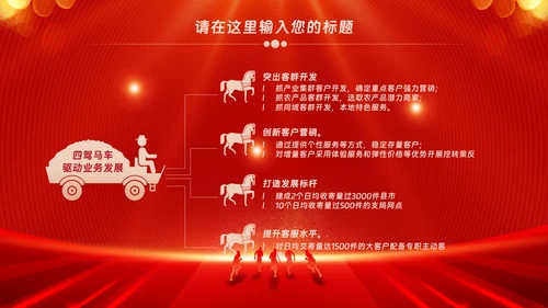 红色会议背景启动会庆功会宣讲PPT
