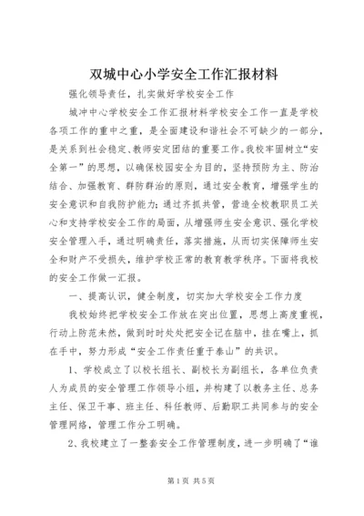 双城中心小学安全工作汇报材料 (4).docx