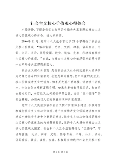 社会主义核心价值观心得体会 (6).docx