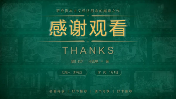 马克思主义《资本论》读书分享PPT模板