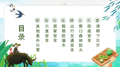 清明节假期安全教育PPT模板