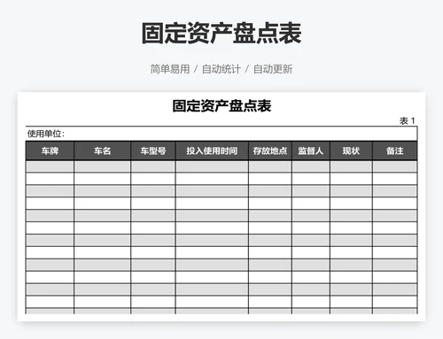 固定资产盘点表