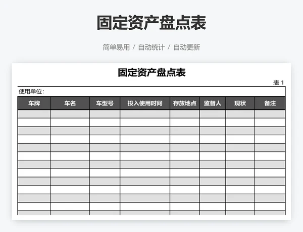 固定资产盘点表