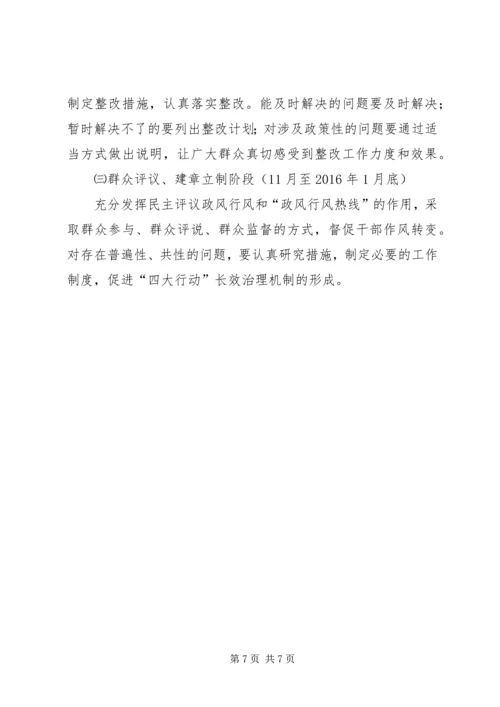 党风廉政建设“四大行动”实施方案.docx