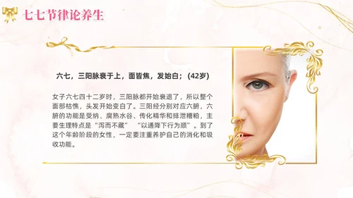 女性养生讲座水彩粉色烫金花卉鎏金人物