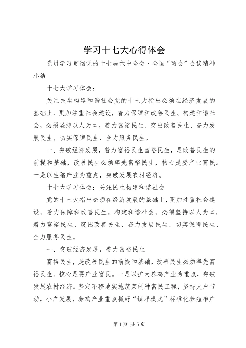 学习十七大心得体会 (29).docx