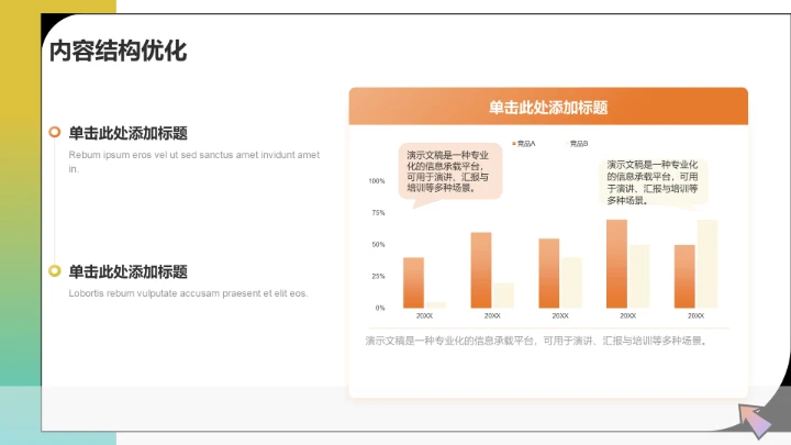黄色创意风通用行业PPT模板