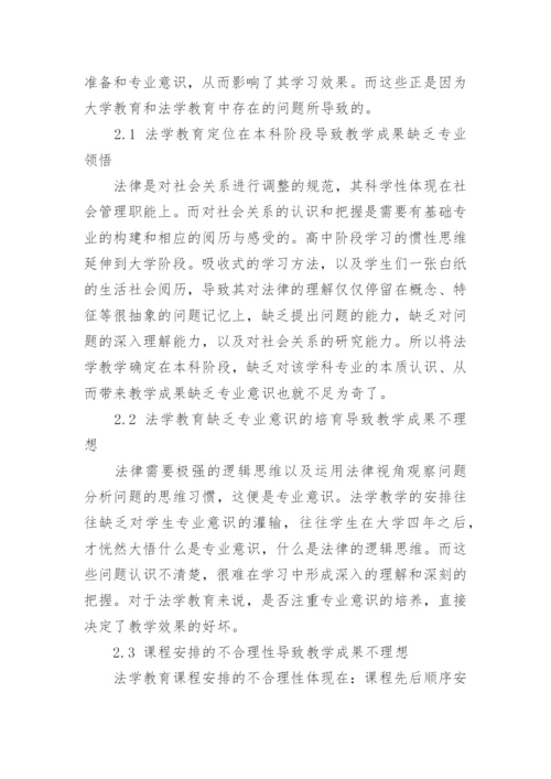 浅谈法学教育改革论文精编.docx