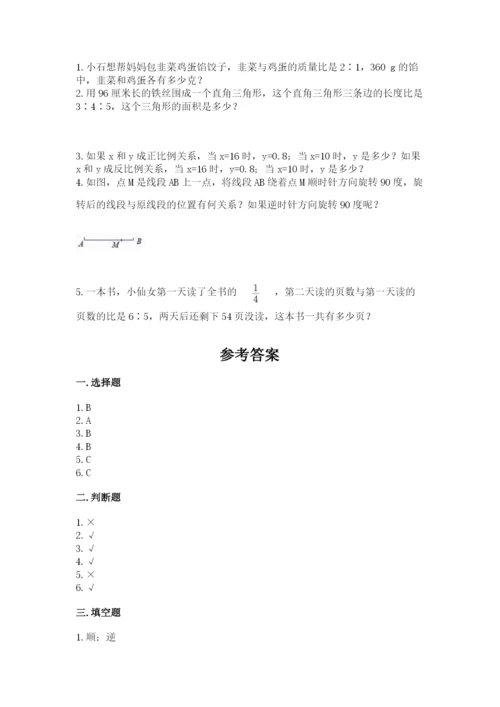 北师大版六年级下册数学期末测试卷有完整答案.docx