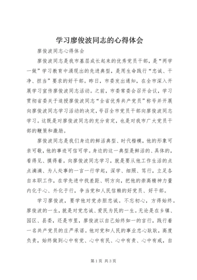 学习廖俊波同志的心得体会 (4).docx