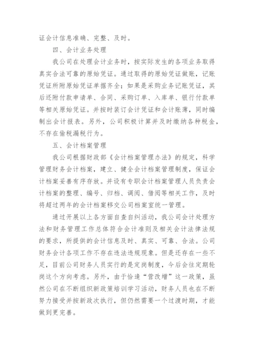 会计人员自检自查报告.docx